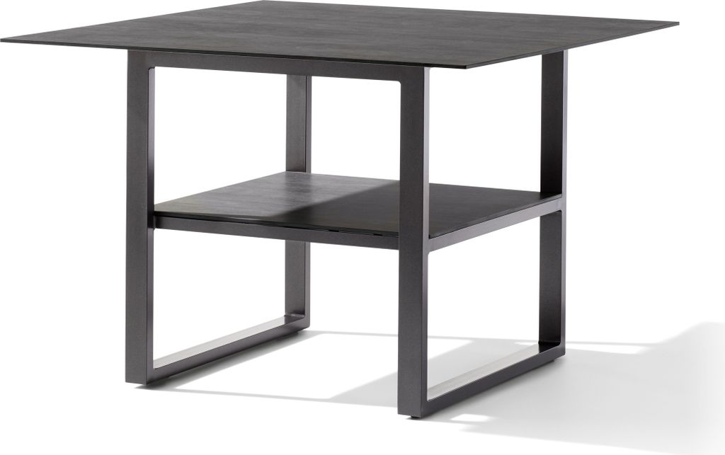 Gartentisch >Lounge< in Beton dunkel, eisengrau - 105x67x105 (BxHxT)