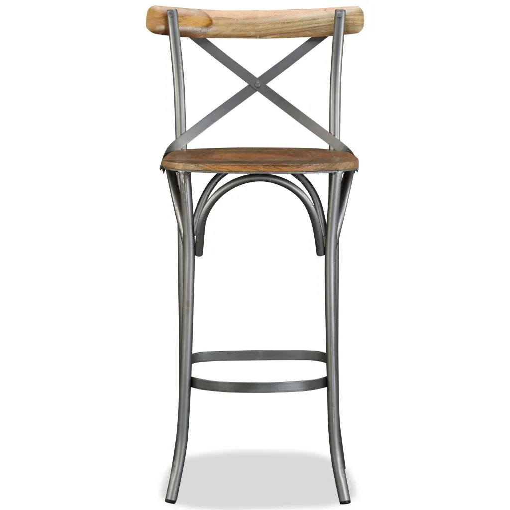 Tabouret de Bar en Bois de Manguier Stable et Durable pour Intérieur