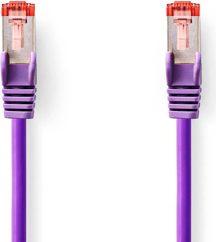 Cordon de brassage RJ45 CAT6 S/FTP Violet 50cm LSZH pour Baie Informatique