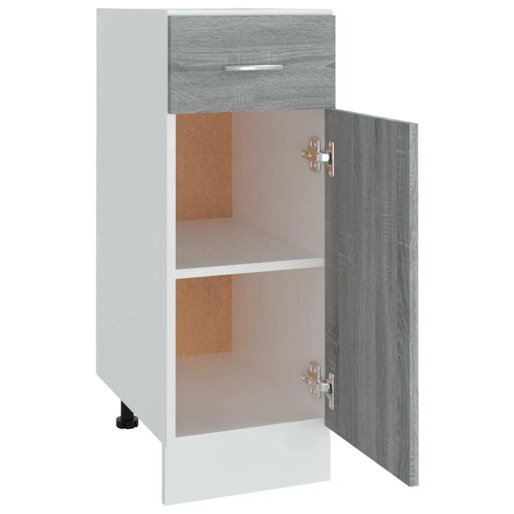 Base Sottotop 30cm Grigio Sonoma | Mobiletto Multi-uso The Living Store - 8