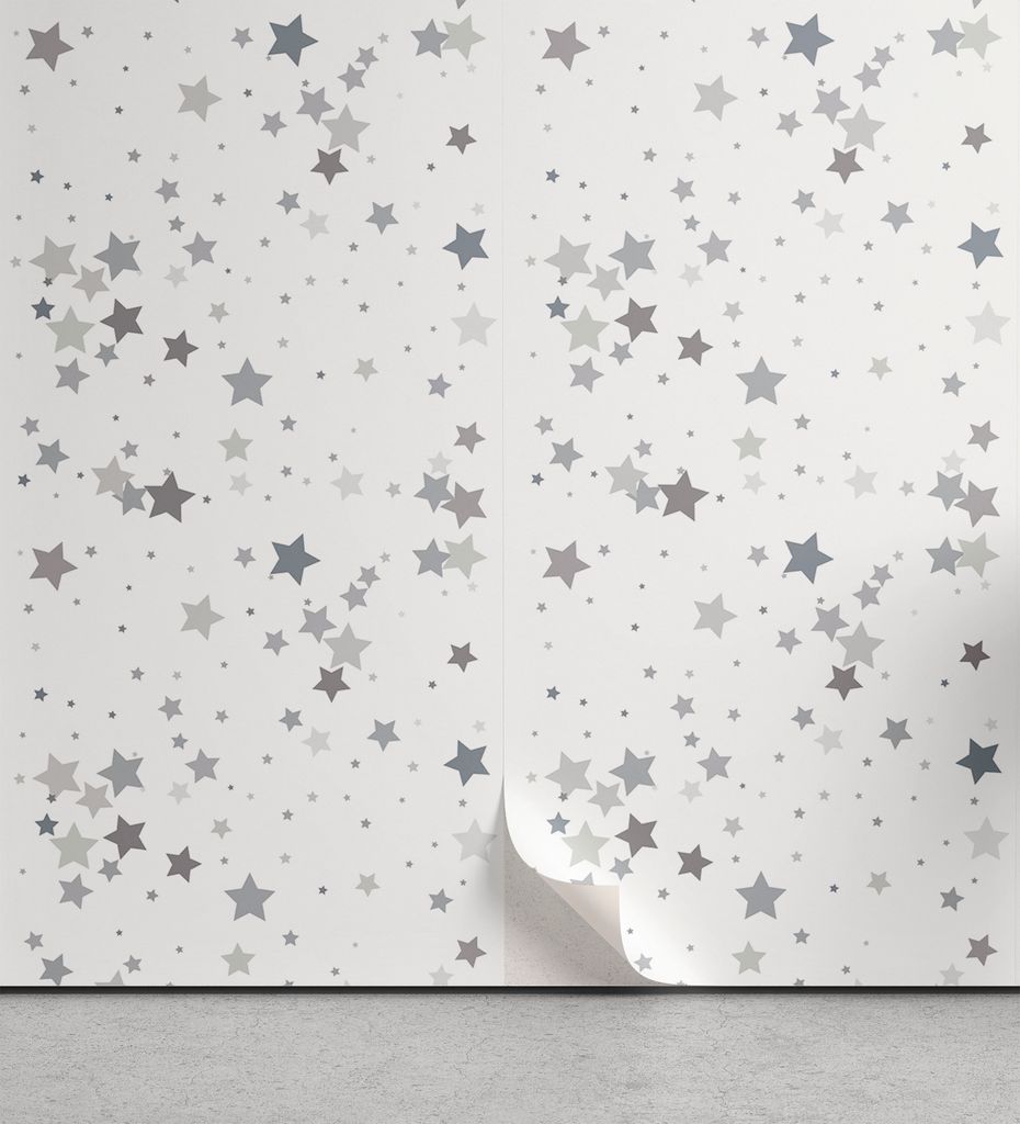 ABAKUHAUS Gedeckte Farben abziehbare & klebbare Tapete für Zuhause, Ornaments Nachtsterne, selbstklebendes Wohnzimmer Küchenakzent, 33 cm x 250 c...