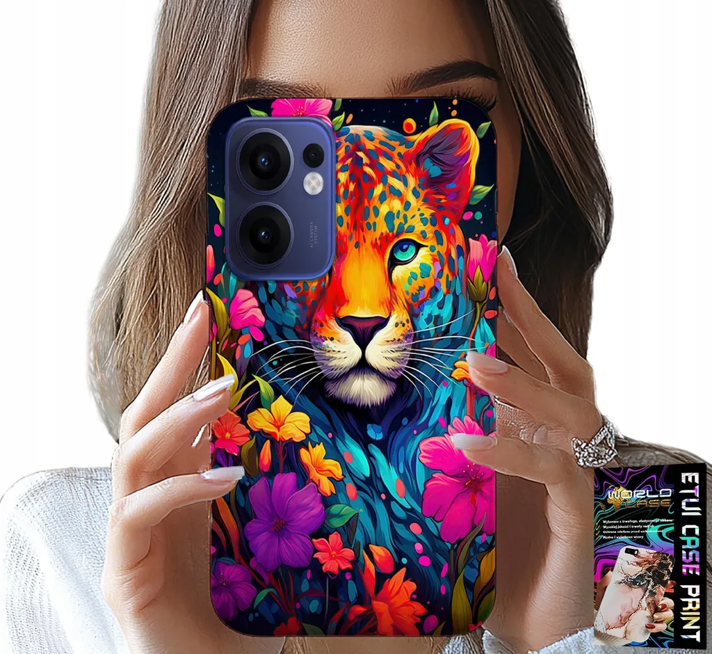 Custodia Oppo Find X5 Lite Fiori Tigre + Pellicola Vetro Temperato