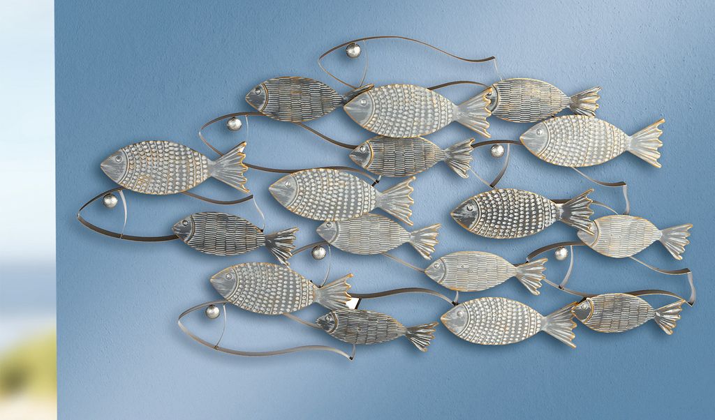 GILDE Relief Wandrelief Pesce, handgearbeitet H. 48 Produktbild 2