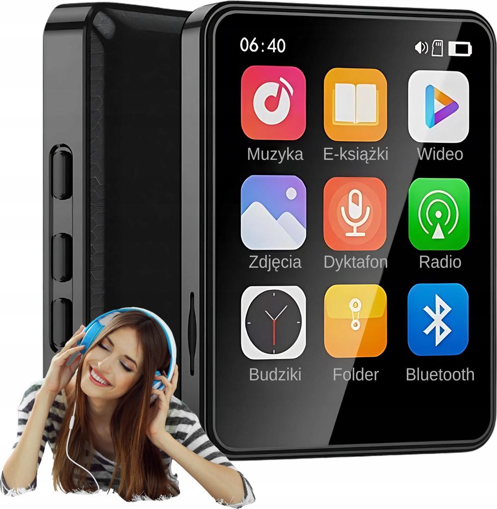Odtwarzacz Mp3 Mp4 32Gb Bluetooth Głośnik Menu Pl Radio Zdjęcie produktu 
