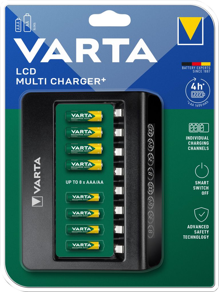 Univerzálna nabíjačka VARTA nabíjateľná batéria NiMH LCD Obrázok produktu 