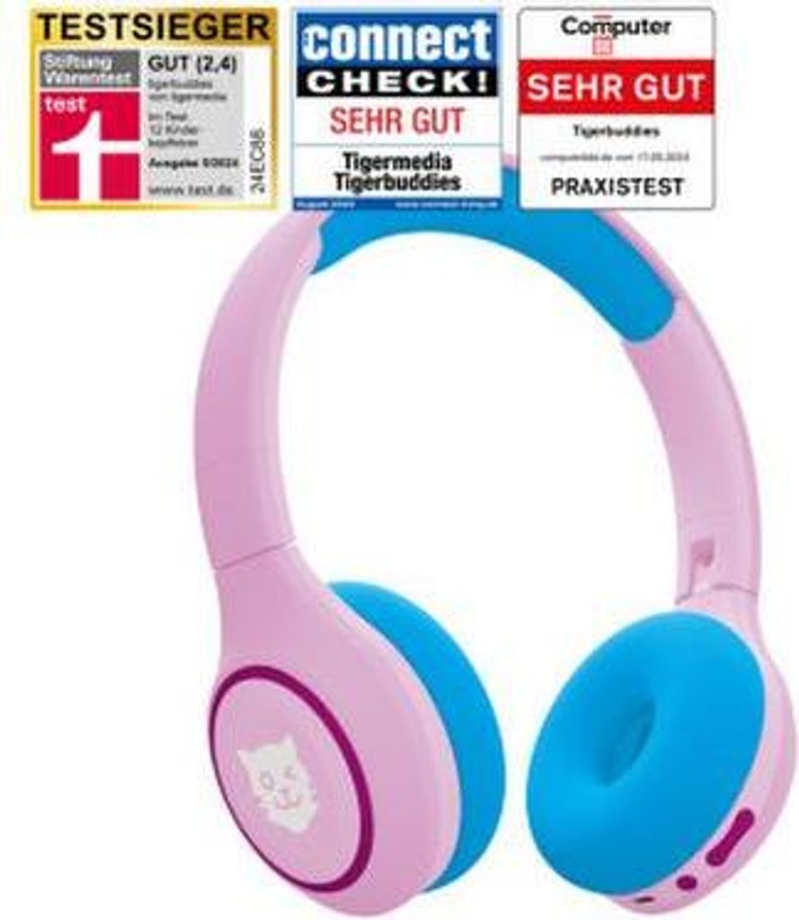 tigerbuddies Bluetooth Kinderkopfhörer Fresh Candy ( rosa / Produktbild 