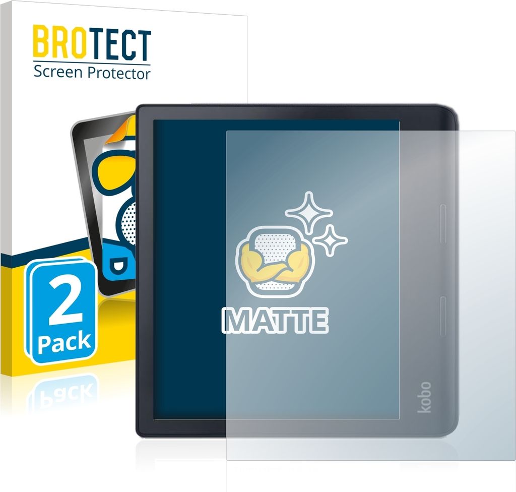 2x BROTECT Schutzfolie für Kobo Sage Displayschutz Displayschutzfolie Folie Matt Entspiegelungsfolie