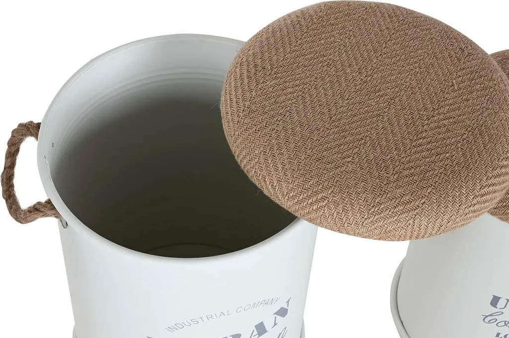 Solution de Rangement Esthétique Blanche : Set 3 Boîtes Home ESPRIT
