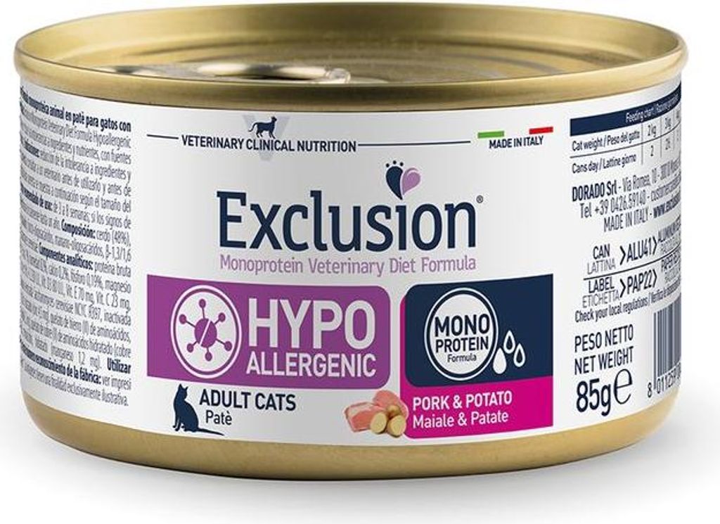 Exclusion Hypoallergenic Cat Schwein & Kartoffel 85 g Katzennassfutter