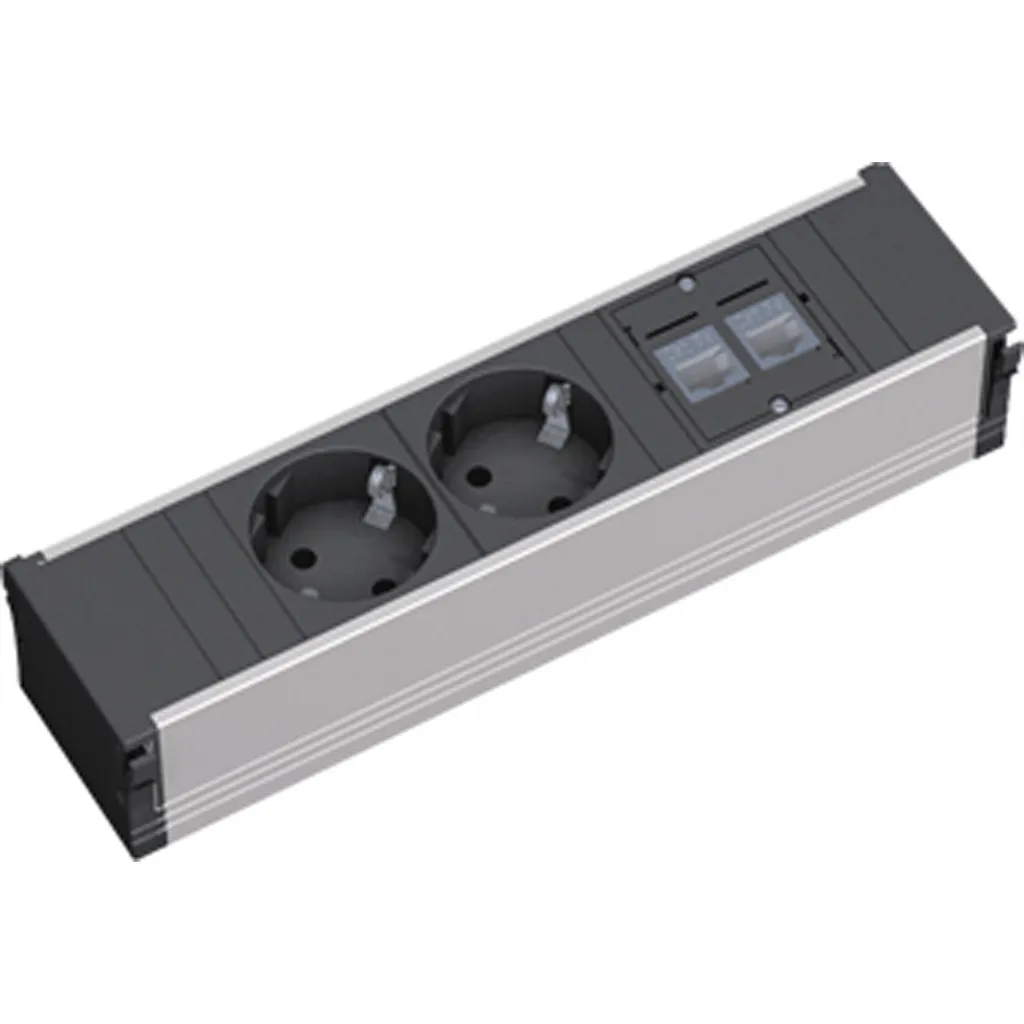 Module de Table CONI pour Réseau et Alimentation 2x CAT6 et GST18