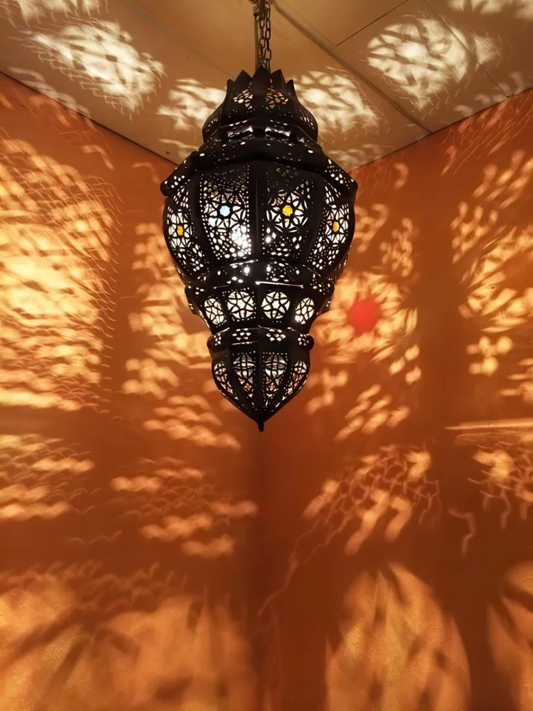 Suspension Design Oriental Abal avec Douille E27 et Finition Rouille Loft - 6