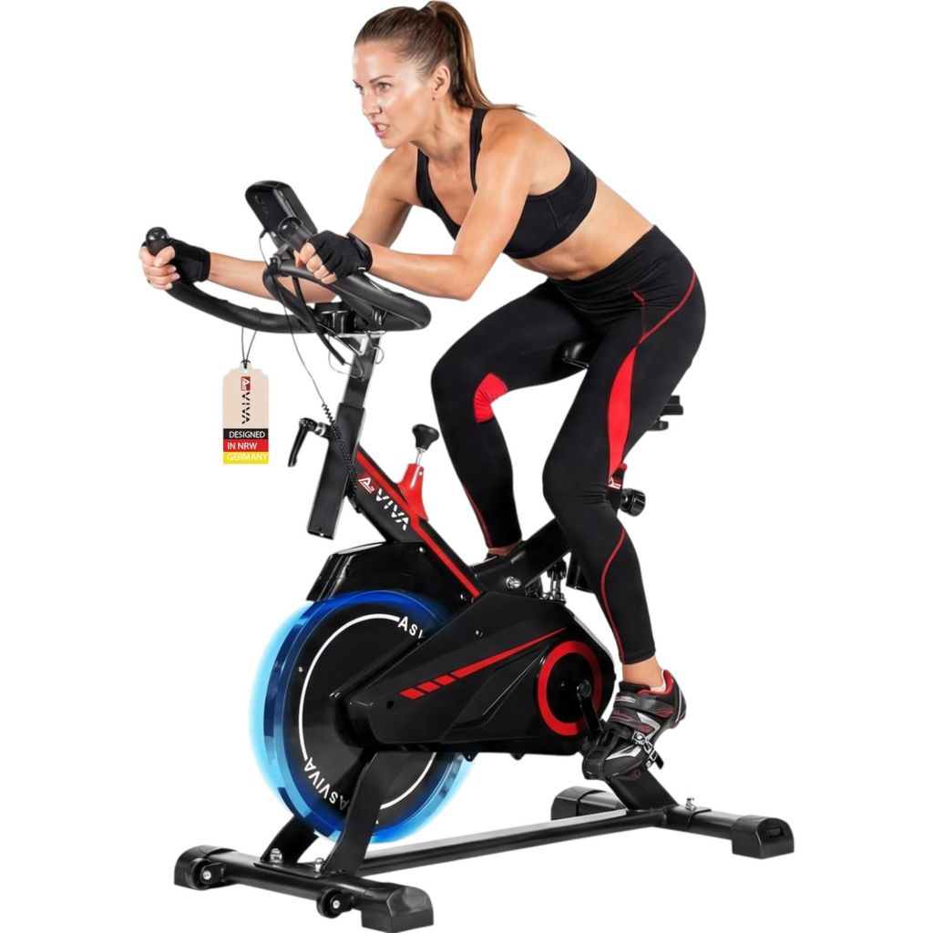 AsVIVA S11 Indoor-Cycle Speedbike, leise, stufenlos, mit Handpulssensor