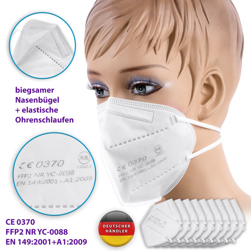 10x Masken Schutz Filtermaske Maske Gesichtsschutz Sofortversand aus Deutschland 