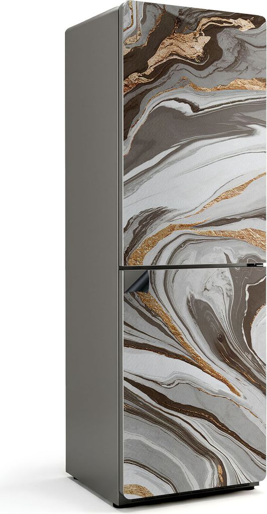 Abstrakte Flüssigkeitswellen – Magnetische Kühlschrank Abdeckung – Dekorfolie magnetisch Küche – Kühlschrank Magnet Deko – selbstkleben...