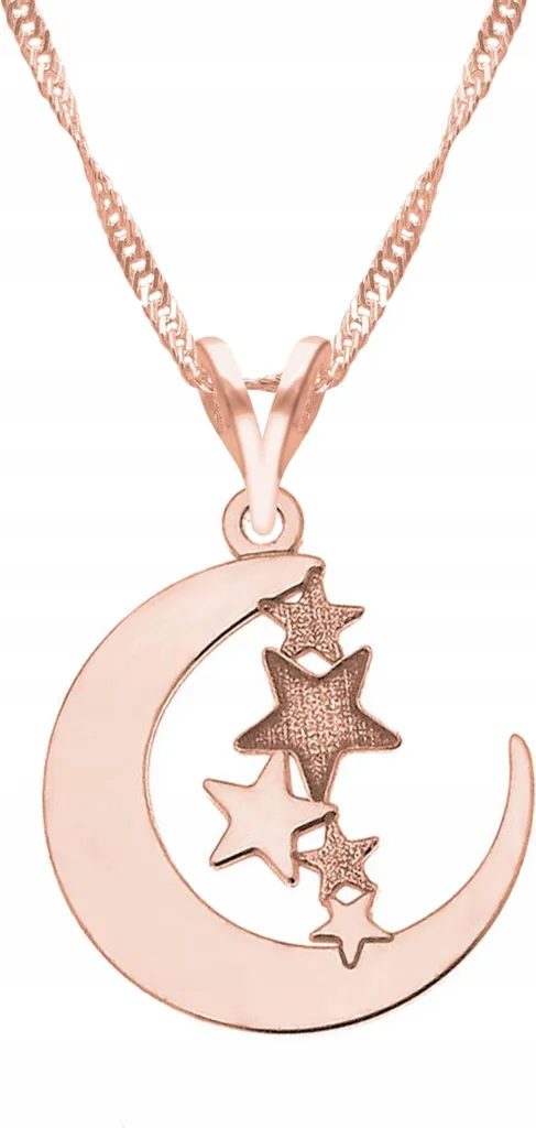 Collana Sottile Luna e Stelle Argento 925 Oro - Gioiello Uso Quotidiano