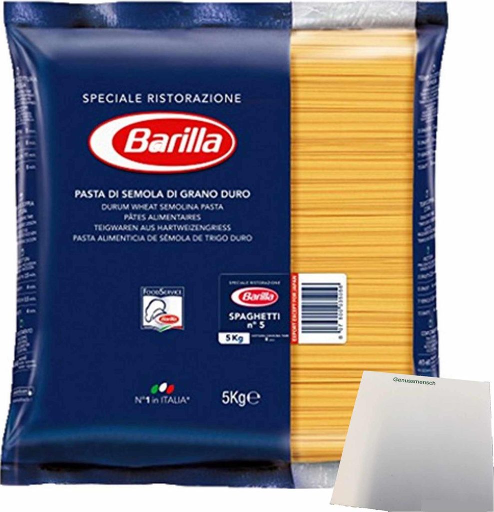 Barilla Spaghetti No.5 (5kg GASTRO Großbeutel) + usy Block