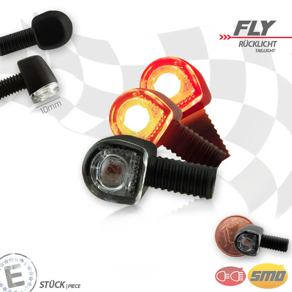 Feu arrière Fly Alu noir SMD : fini le manque de visibilité à vélo
