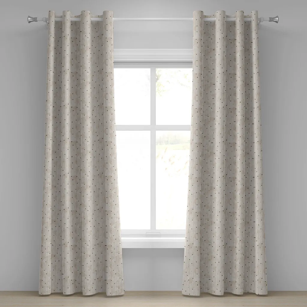 Rideau pour salon moderne gris 280x175 cm motif abstrait et chic