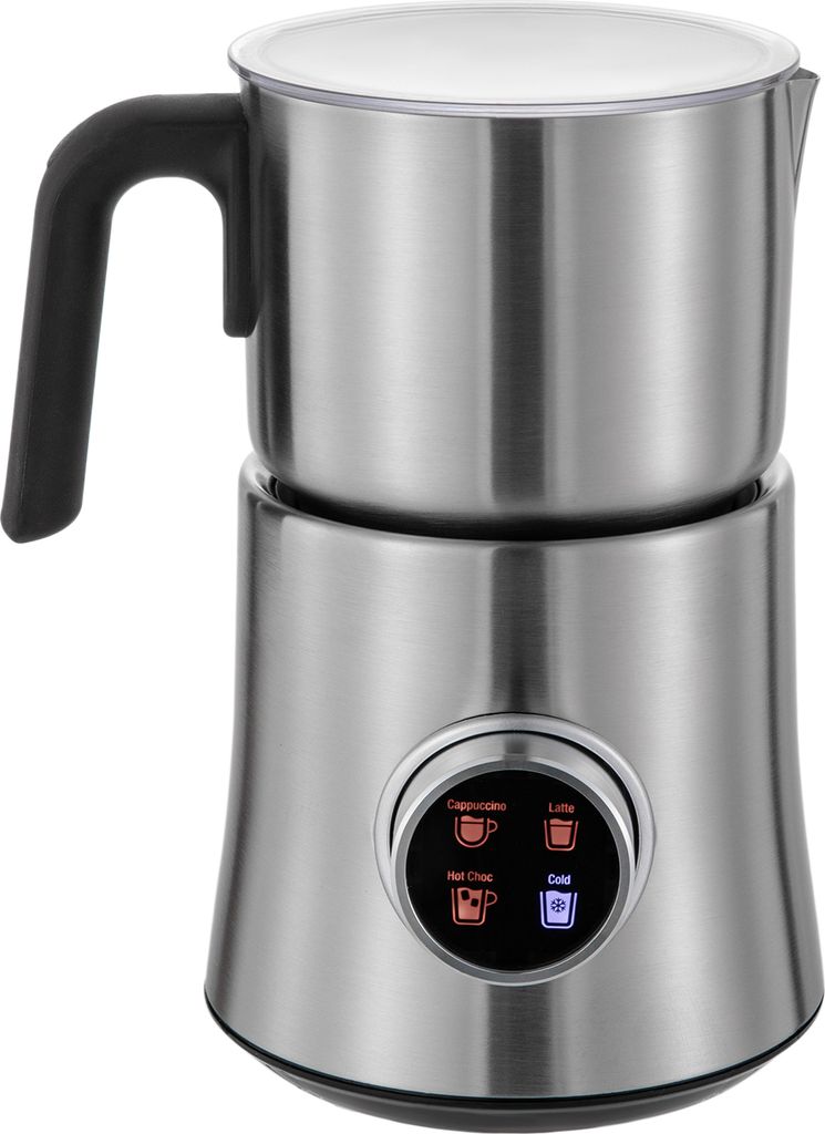 4+1 Funktion 900ml Edelstahl elektrischer Milchaufschäumer (silber) für Kaffee Latte Cappuccino Heiße Schokolade