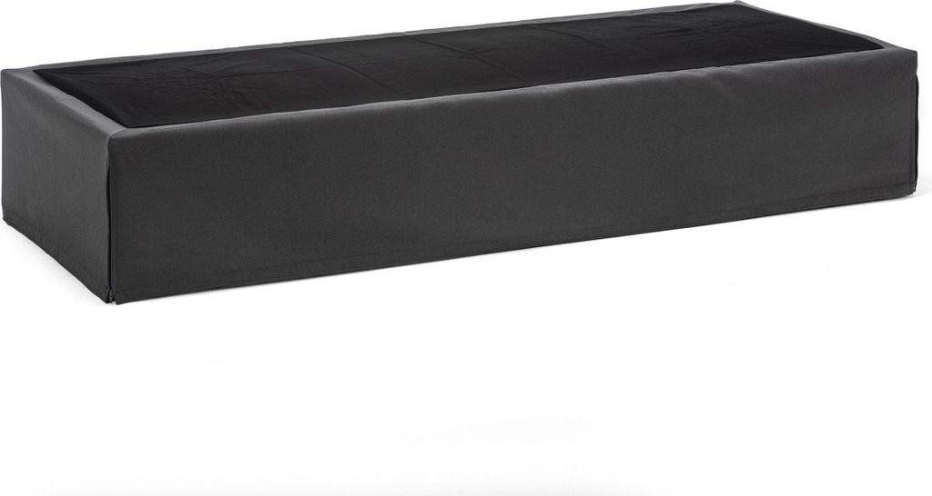 Funktionsbett Unterbau Bett Premium Twinbox – 90 x 200 cm / Nika dunkelgrau / ohne Matratze