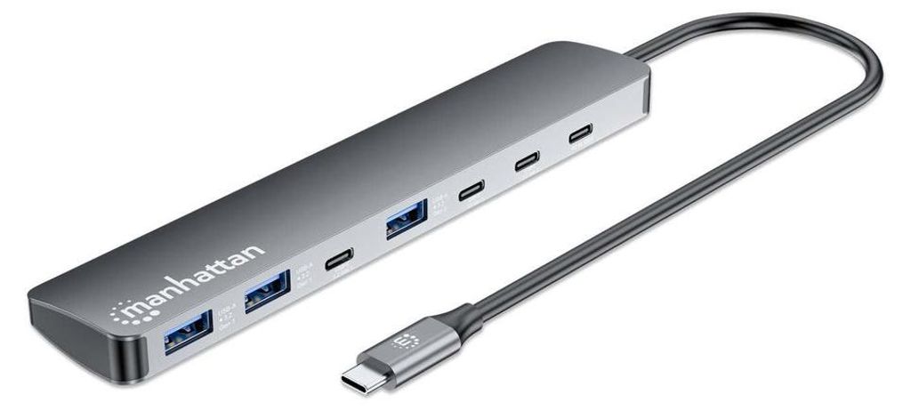 Manhattan 181167 MANHATTAN 7-Port USB-C/USB-A Hub 4+3 mit Productafbeelding 