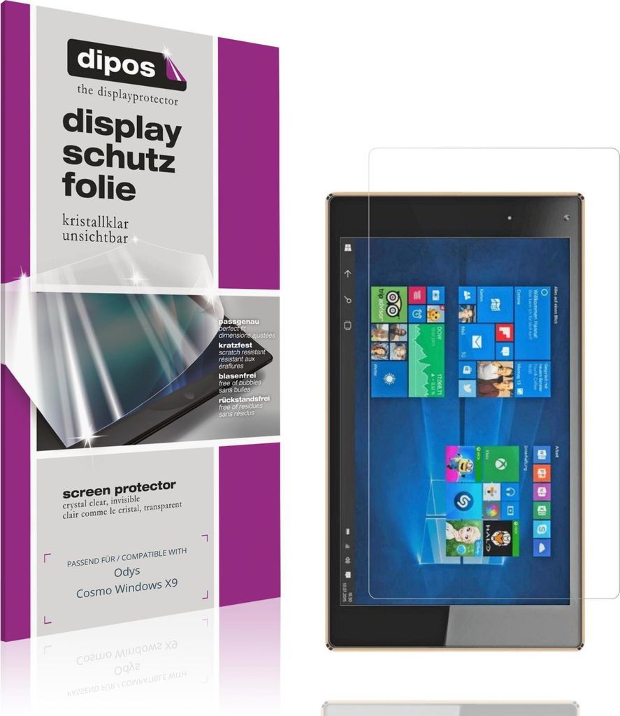 2x Schutzfolie für Odys Cosmo Windows X9 klar Displayschutzfolie Folie Display Schutz dipos
