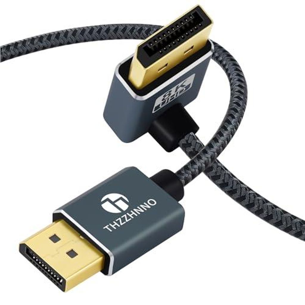 90 Winkel DisplayPort Kabel 2M, Nach Oben Abgewinkelter Produktbild 