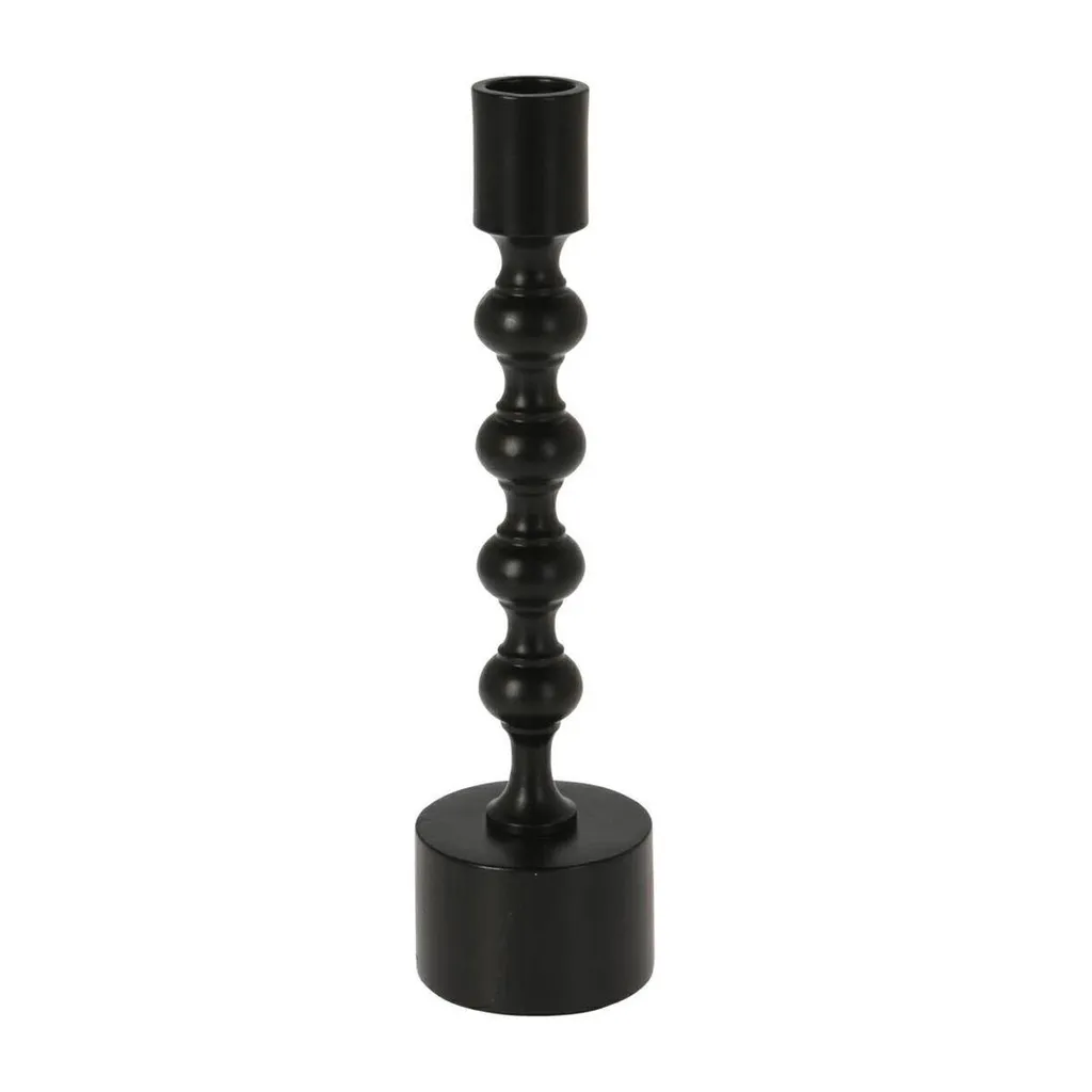 Bougie noire 23 cm aluminium : ne coule pas, décoration impeccable