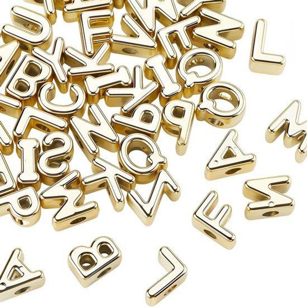 Gelbe Acryl-Perlen - Goldfarbene - 50 Stück für Schmuckherstellung