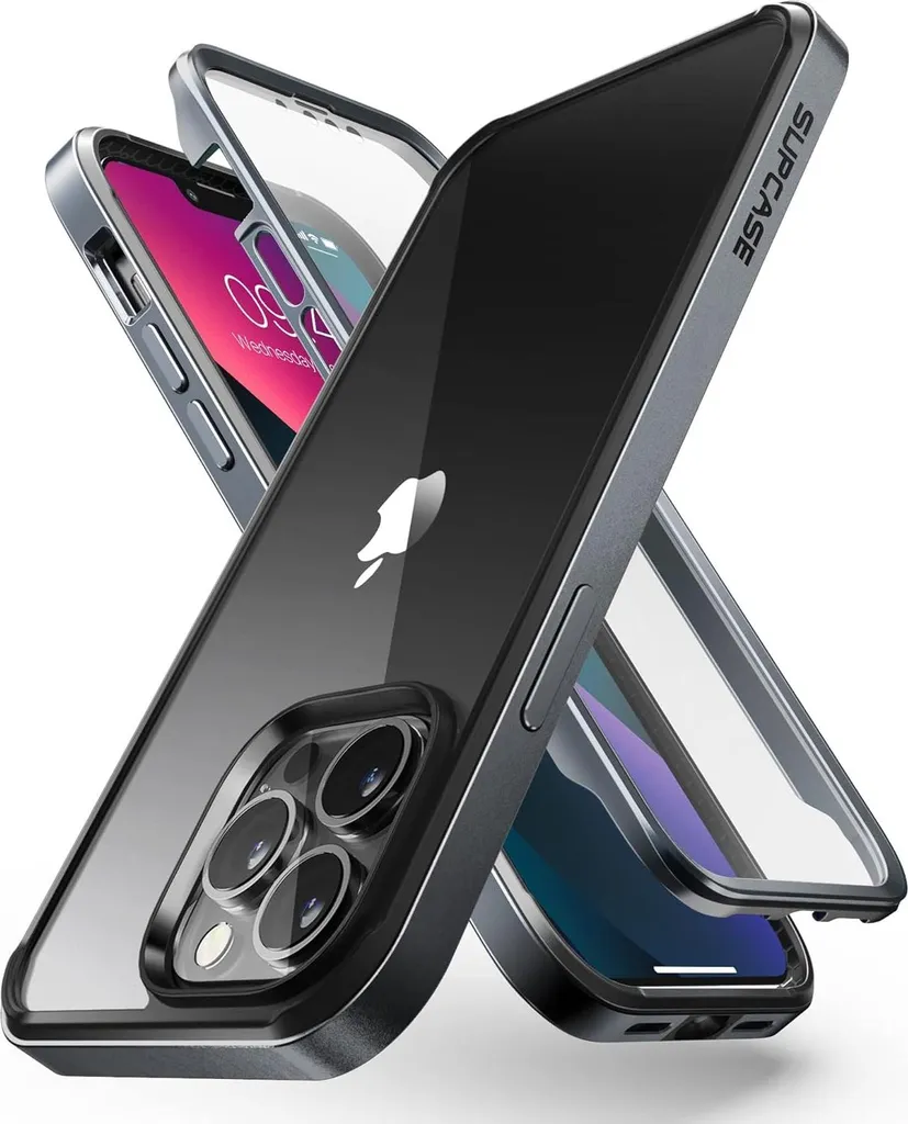Coque pour iPhone 13 Pro Max 6,7 pouces (2021) Noir Double Protection