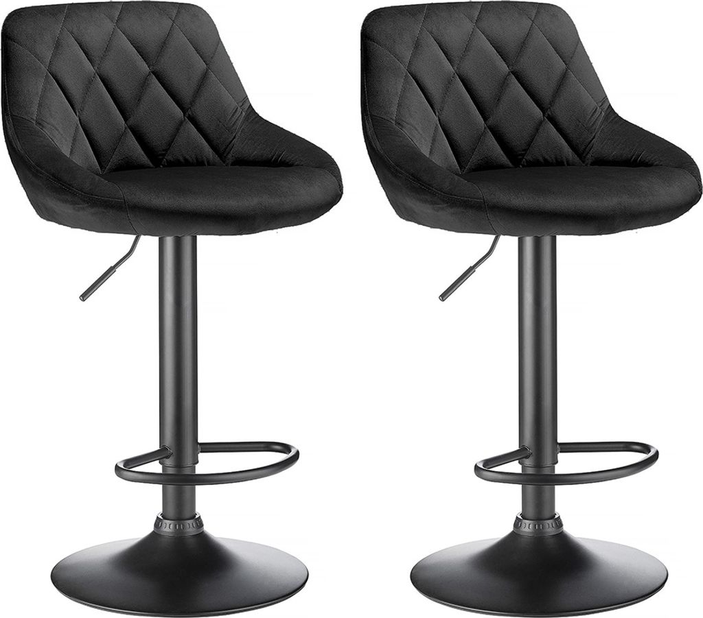 lot de 2 tabourets de bar en velours Tabouret de bistrot Image du produit 