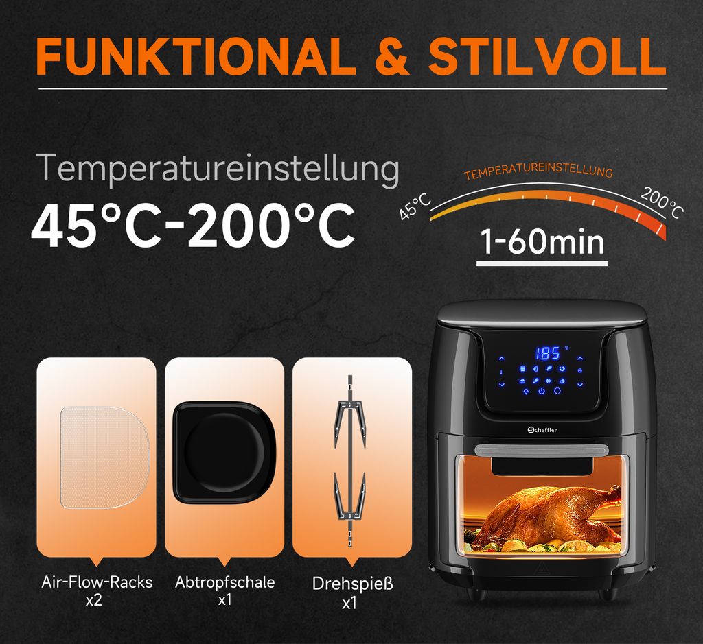 Scheffler Heissluftfritteuse 12 Liter Produktbild 2