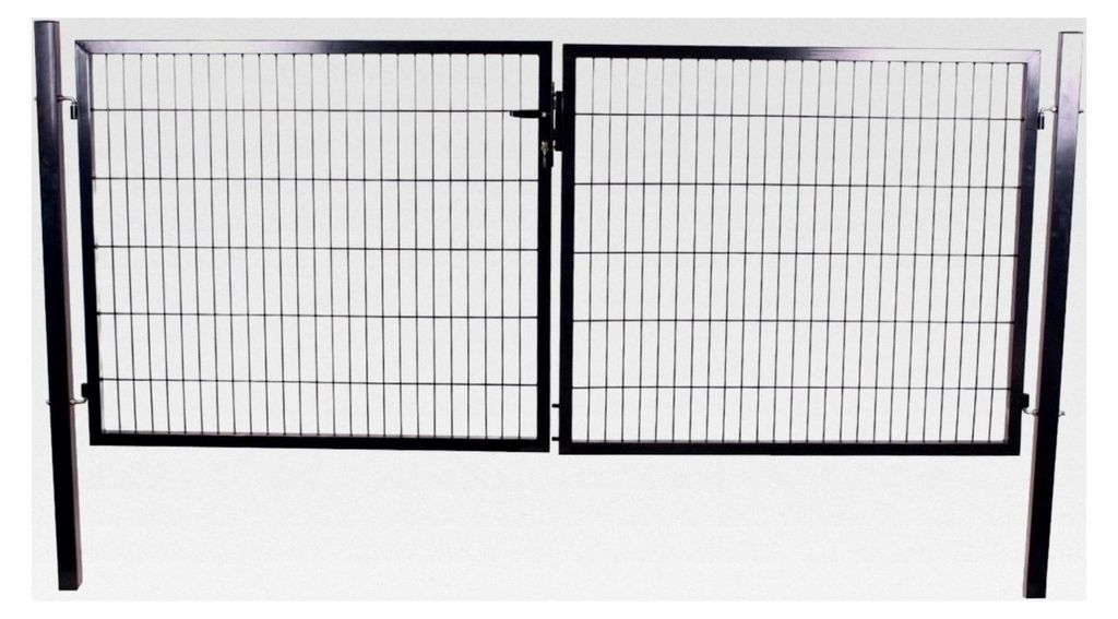 Gartentor 2-flügelig, 3000 x 1600 mm – Anthrazit