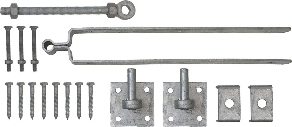 Kit de ferrures avec double penture de volet pour portes Image du produit 