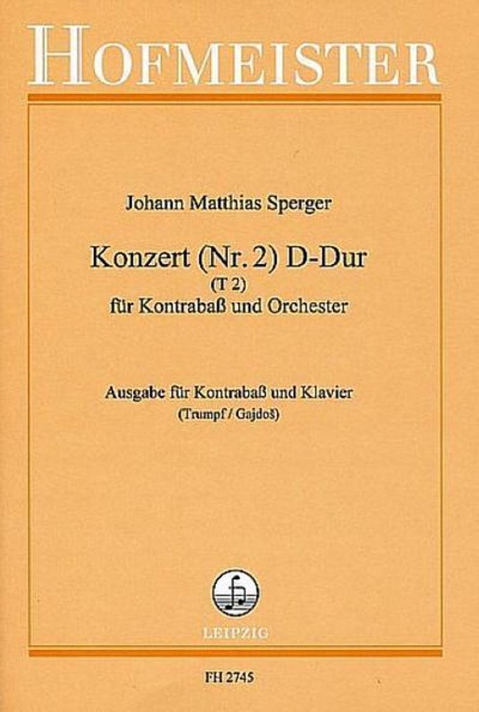 Konzert D-Dur Nr.2 für Kontrabass und Orchesterfür Kontrabass und Klavier