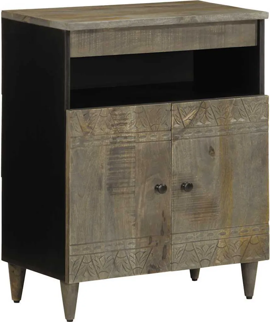 Credenza 60x33x75 cm in Legno Massiccio di Mango | Mobile Buffet Vintage