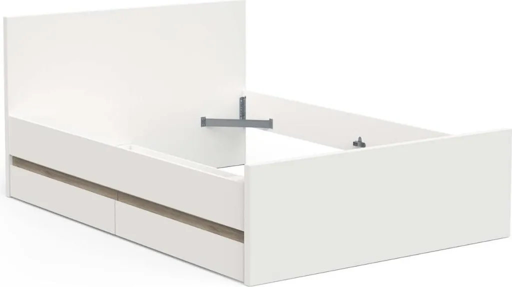 Lit Double 160x200 cm avec Rangement Clyde CALICOSY pour Chambre d'Adulte