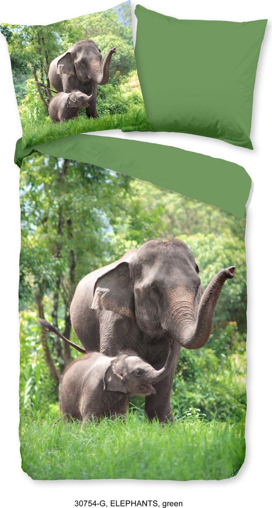 Duvet cover Good Morning 135x200 + 1* 80x80 cm - elephant Produktbild 