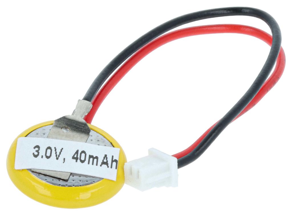 vhbw BIOS-Batterie Ersatz für 1207, 0108 für Computer Notebook (40 mAh, 3 V, Li-Ion)