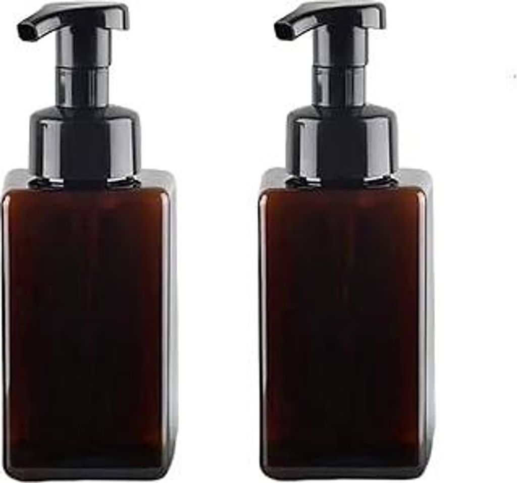 Schaumseifenspender, quadratisch, nachfüllbar, 450 ml, PETG-Kunststoff, BPA-frei, für Shampoo, Duschgel, Flüssigseife, Küche, Bad, Krankenhaus,...