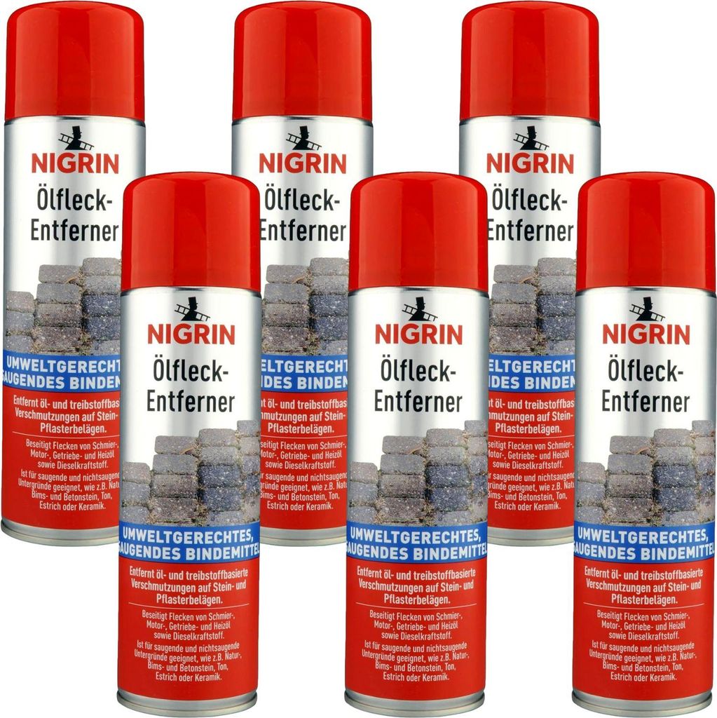 6x Nigrin Ölfleck-Entferner Spray Öl Fleckentferner Produktbild 