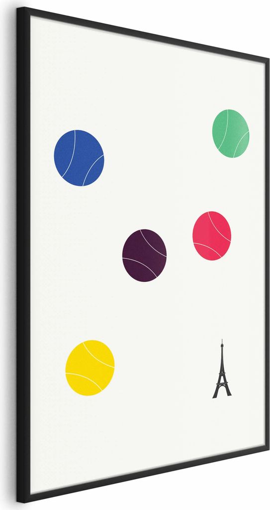 Posterpapier Poster - Eiffel Tower and Colorful Tennis Balls 21x30 cm Abstrakt n-G-10006-ao-a