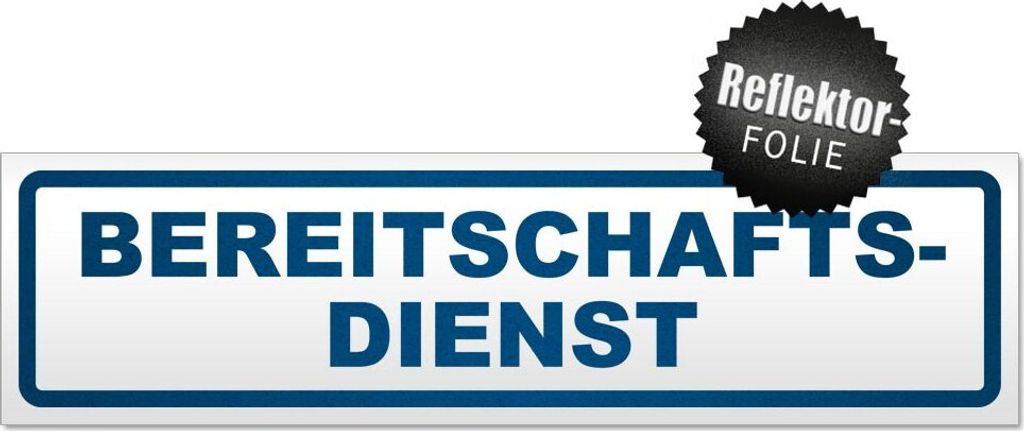 Bereitschaftsdienst Magnetschild Schild magnetisch