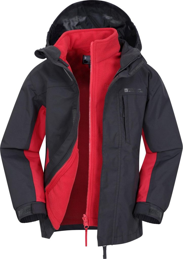 Mountain Warehouse - "Cannonball" Jacke, wasserfest 3 in 1 für Kinder MW156 (98) (Grau)