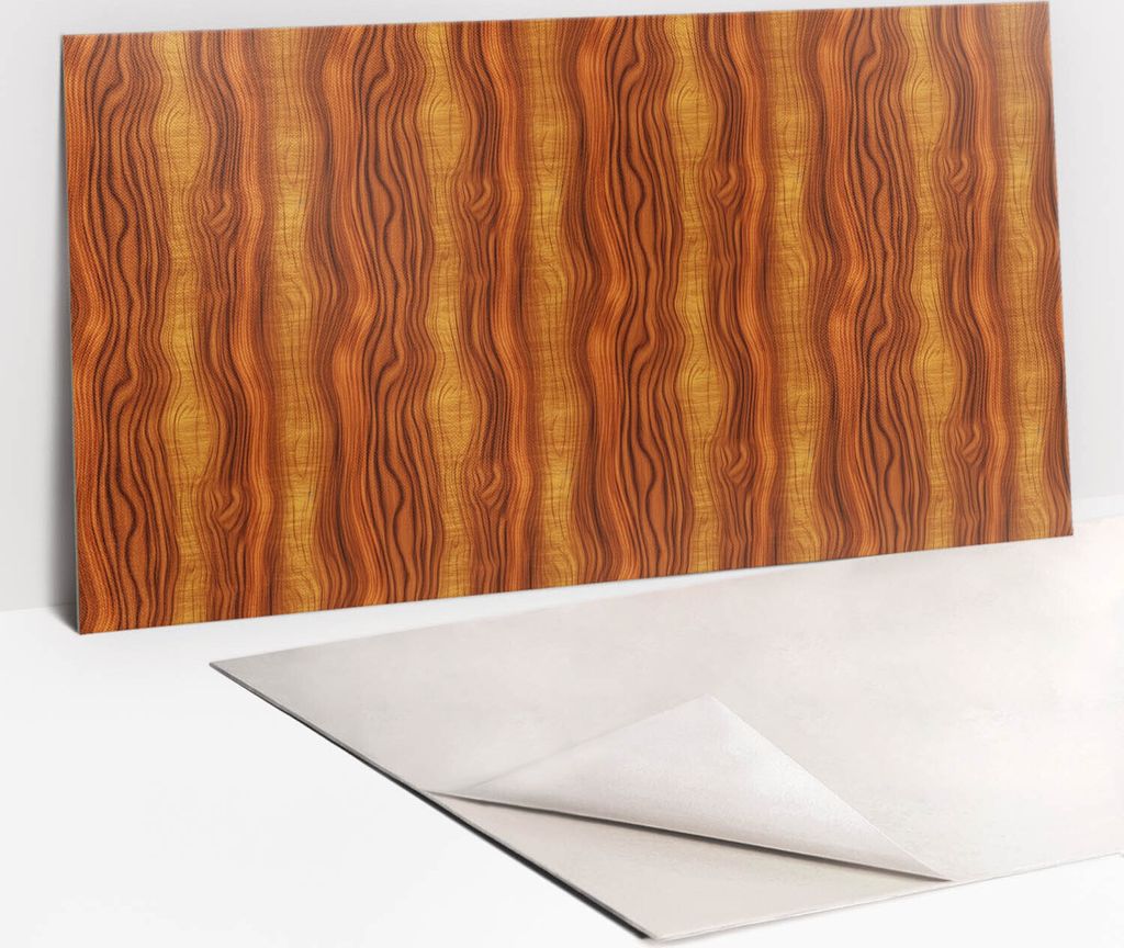 Dekorative PVC Wandpaneele - Küchenpaneele Rückwand hart Innenwand - 100 x 50 - Holzstruktur