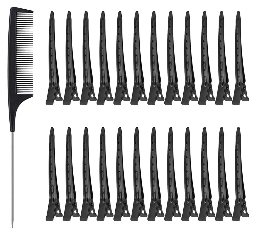 Pinces à Cheveux Métal Anti-Glisse pour Maintien Fort des Mèches - 24x
