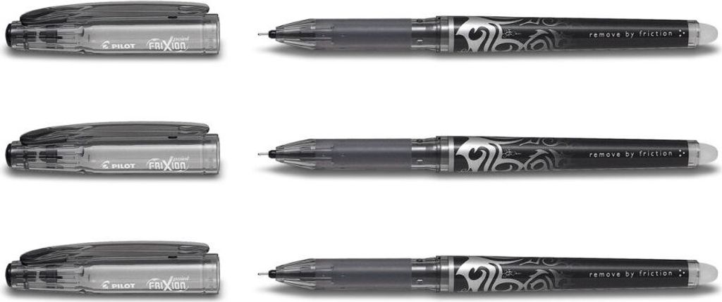Pilot Frixion Point Tintenroller 3er-Set schwarz