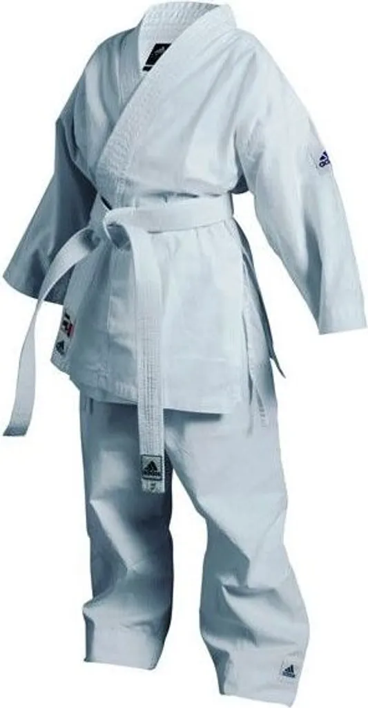 Karatéka Junior : Kimono Adidas K200 Blanc pour Débutant de 90 à 100cm