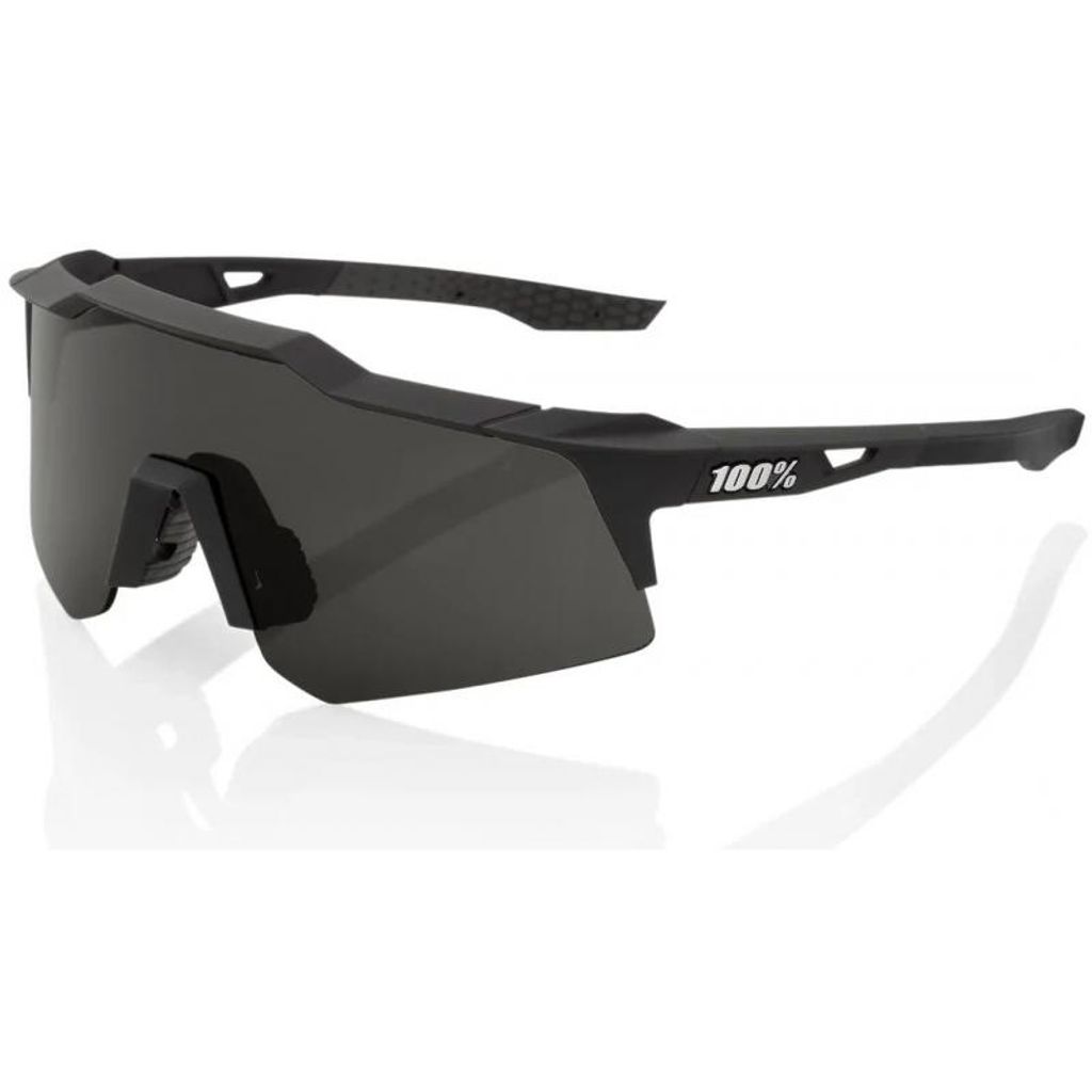100% Speedcraft XS Soft Tact Black/Smoke Lens Fahrradbrille
