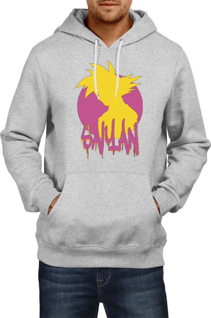 Herren Kapuzenpullover Dragon Anime Manga Ball Z Super Saiyan, Man S / Grau